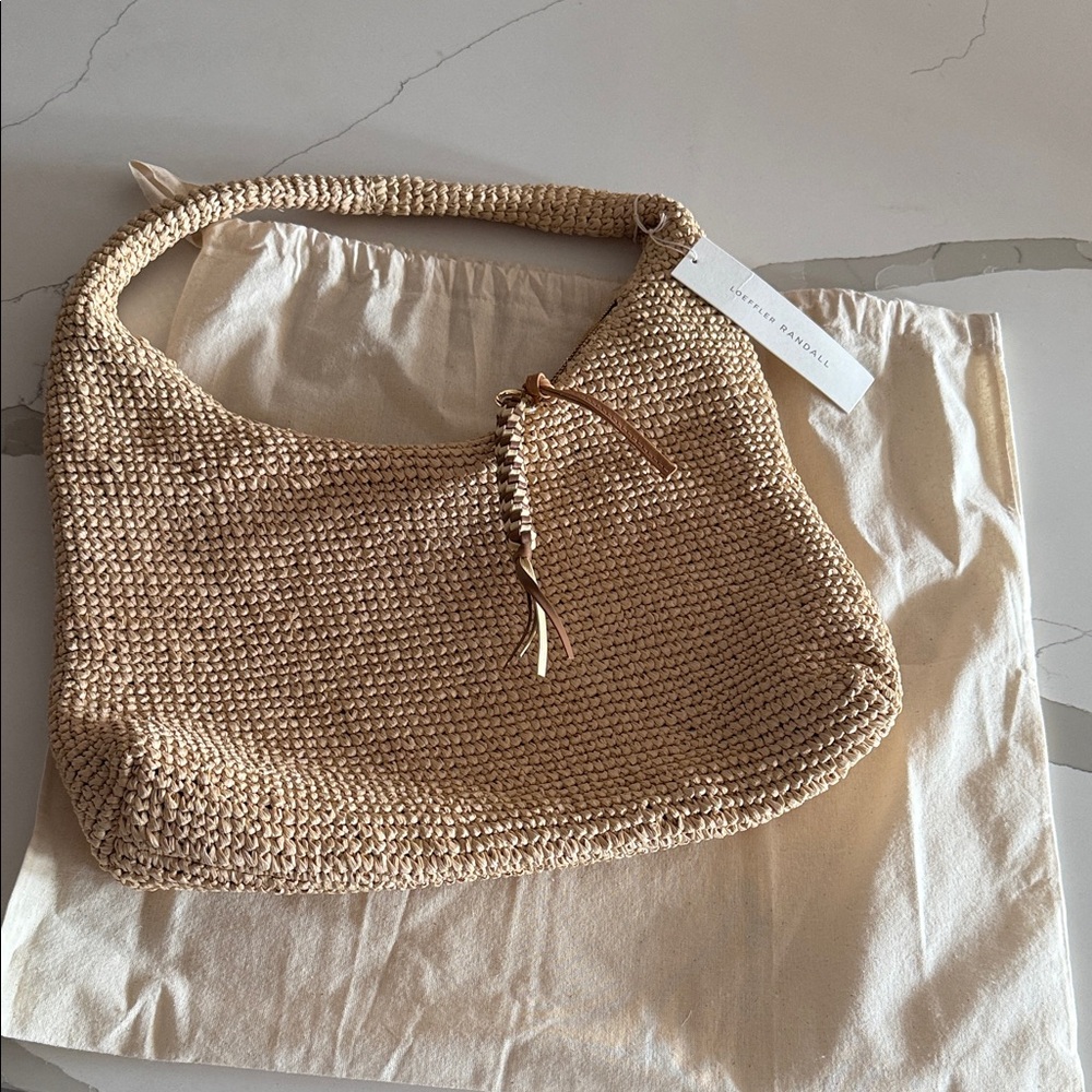 Loeffler Randall Handwoven Shoulder Bag in Tan